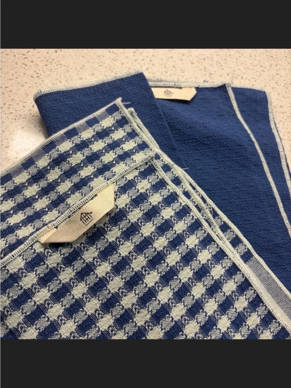 2pk Kitchen Towel Set Navy/ Blue Striped - Hearth & Hand™ with Magnolia